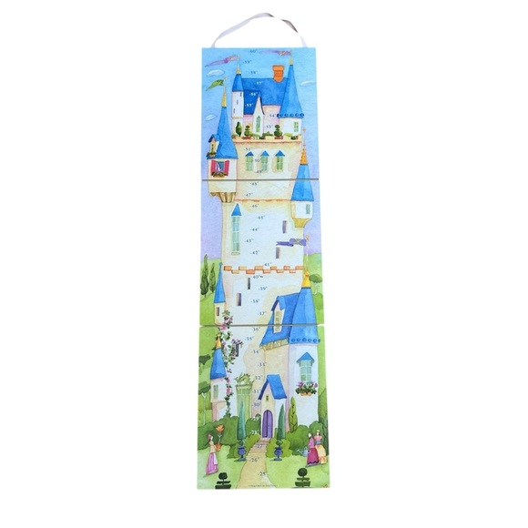 Keepsake Girls Fairytale Castle Princess Wall Hanging Growth Height Chart - Picture 1 of 11